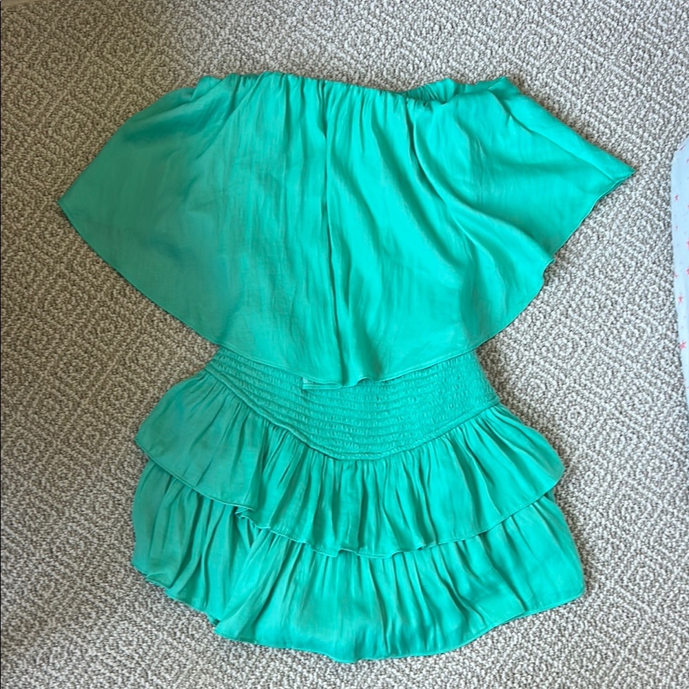 Turquoise Strapless Romper